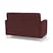 Lesro Siena Lounge Reception 2 Seat Tandem Seating No Center Arm, Brushed Steel, RF Nebbiolo Upholstery SN2101 - alternate 3